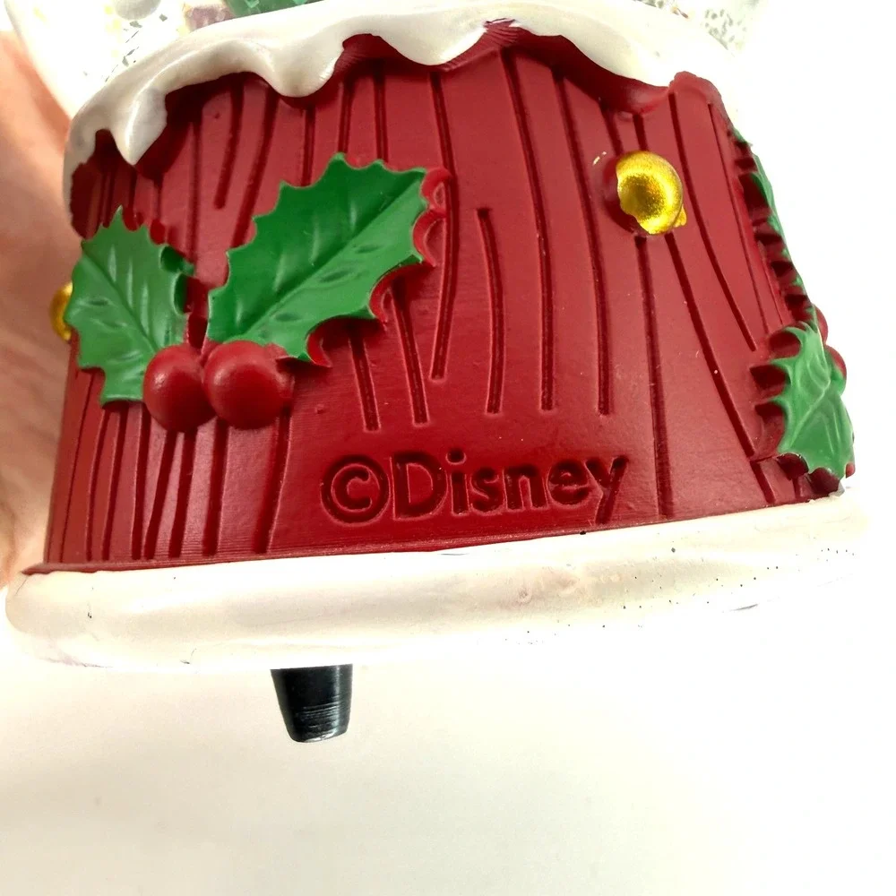 Disney Mickey Minnie Christmas Musical Waterless Snow Globe‎ Jingle Bells